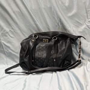 Medium black INC bag with gold embellishments